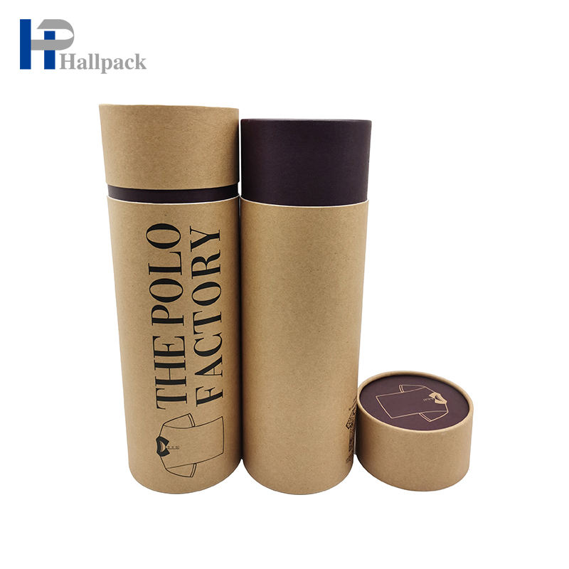 Cilindro de papelão impresso de alta qualidade, embalagem de qualidade alimentar, tubo de papel Kraft de formato redondo