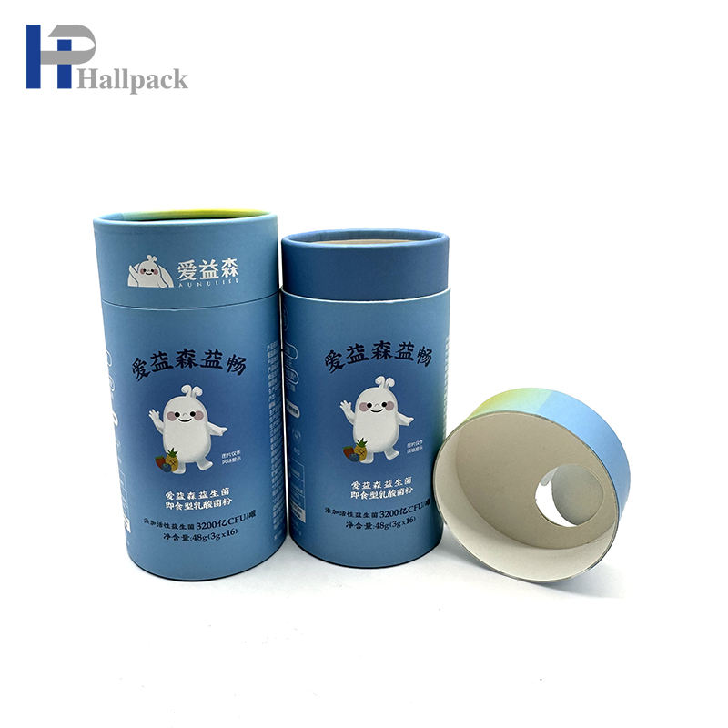 Tubos biodegradáveis ​​redondos vazios personalizados de marca própria Embalagem fácil de tubos de papel de rasgo