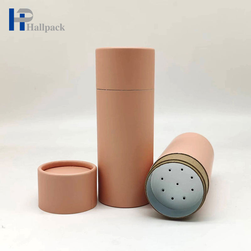Tubos de empacotamento redondos criativos impressos do papel de embalagem com cilindro de papel cor-de-rosa do pó da personalização de Sifer