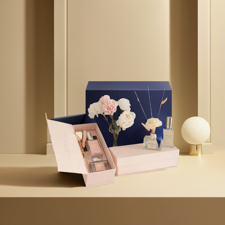 Venda quente de luxo design personalizado caixa de papel de embalagem quadrada