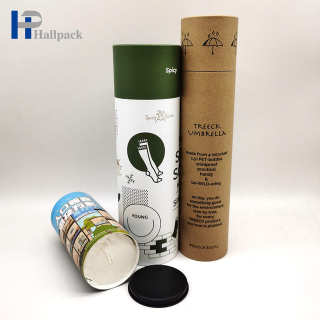 Tubo de papel cilíndrico, tubo de aperto de papel kraft dourado, tubos de papel para roupas íntimas