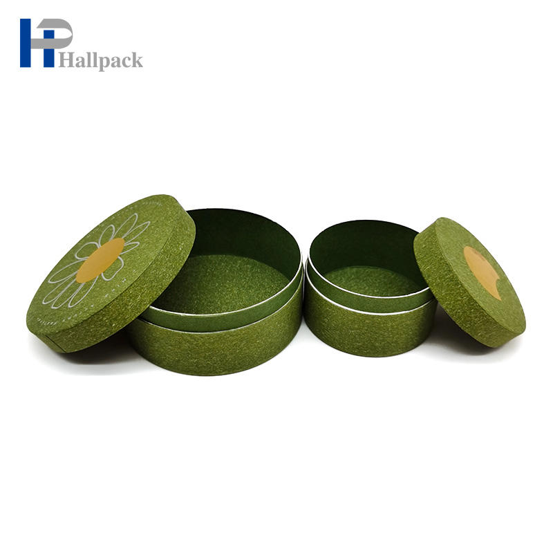 Tubo de papel verde de creme facial que empacota o tubo de envio da caixa de papel de embalagem do papel de embalagem