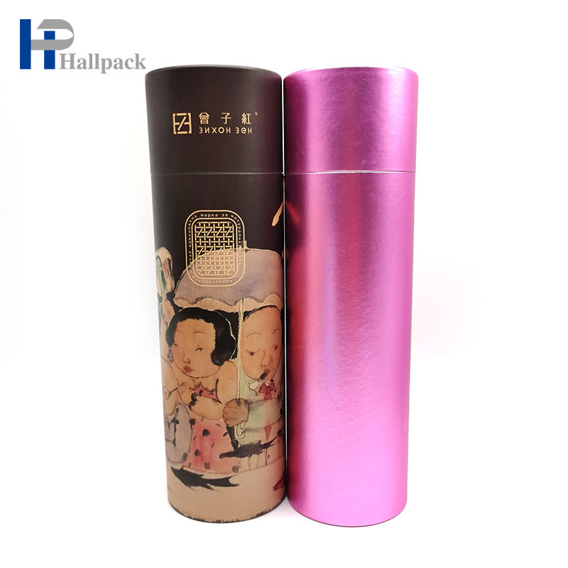Tubo de papel reciclado personalizado Tubo de papel metalizado forte de papelão