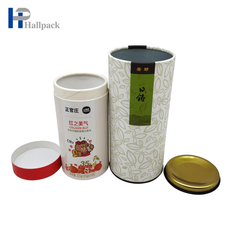 Tubo de papel redondo para embalagem de café e chá Tubo central de papel Kraft transparente