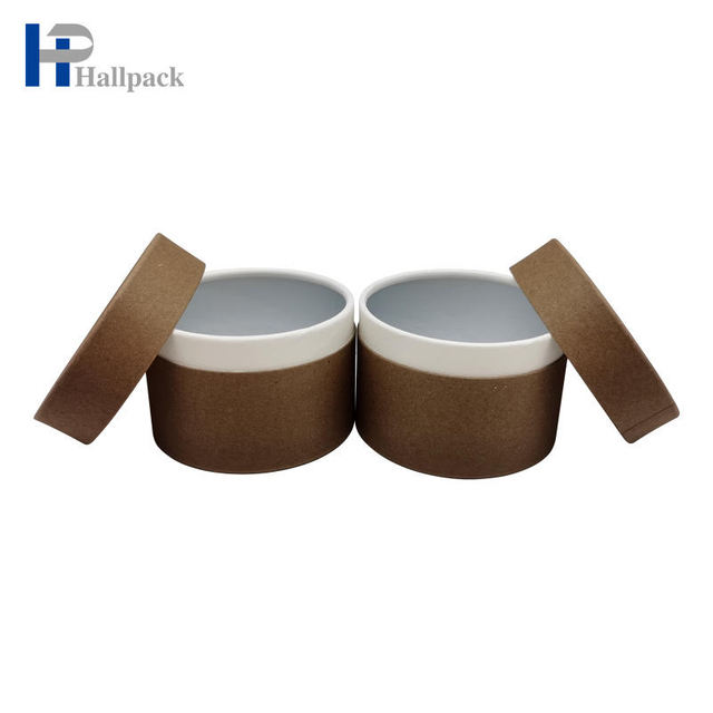 Cartão de cilindro de papel biodegradável redondo forte para embalagem de tubo redondo de vela com estampagem e manuseio de impressão de desaparecimento