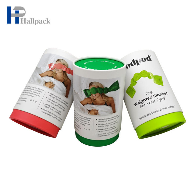 Embalagem de tubo de papel para lenço de meias com tapa-olho