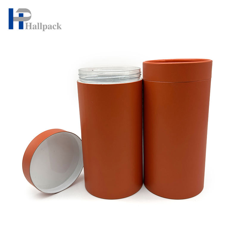 Tampão vazio amigável da torção de Eco construído no tubo plástico do papel do cilindro da garrafa