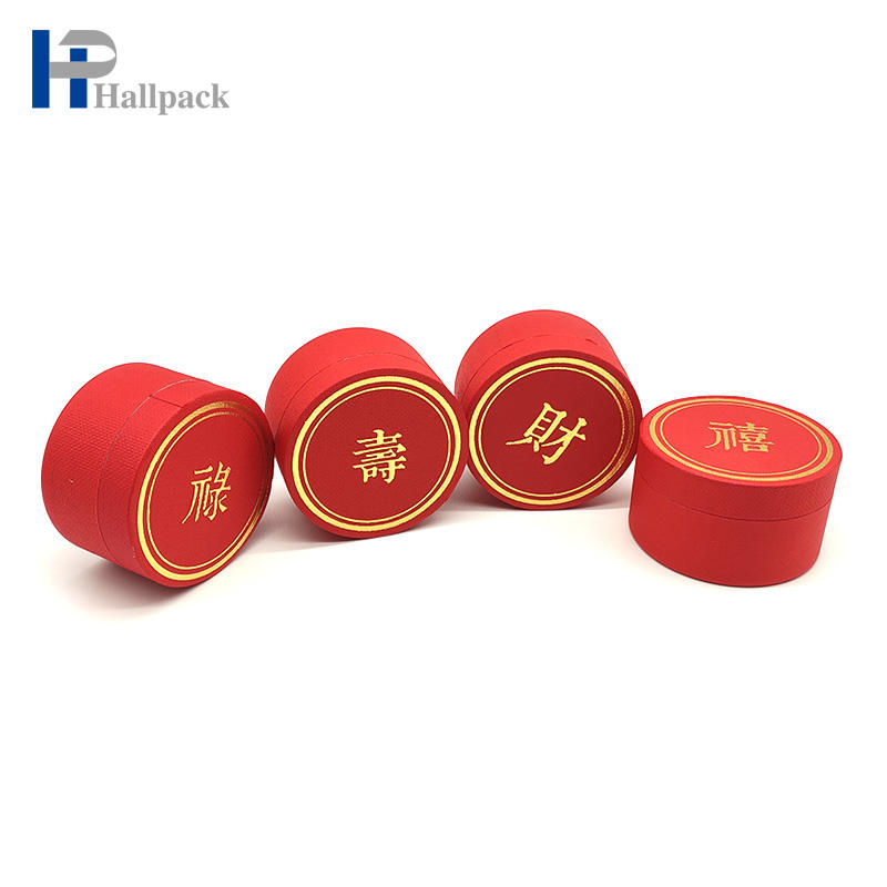 Embalagem redonda de chá em tubo de papel kraft para presente