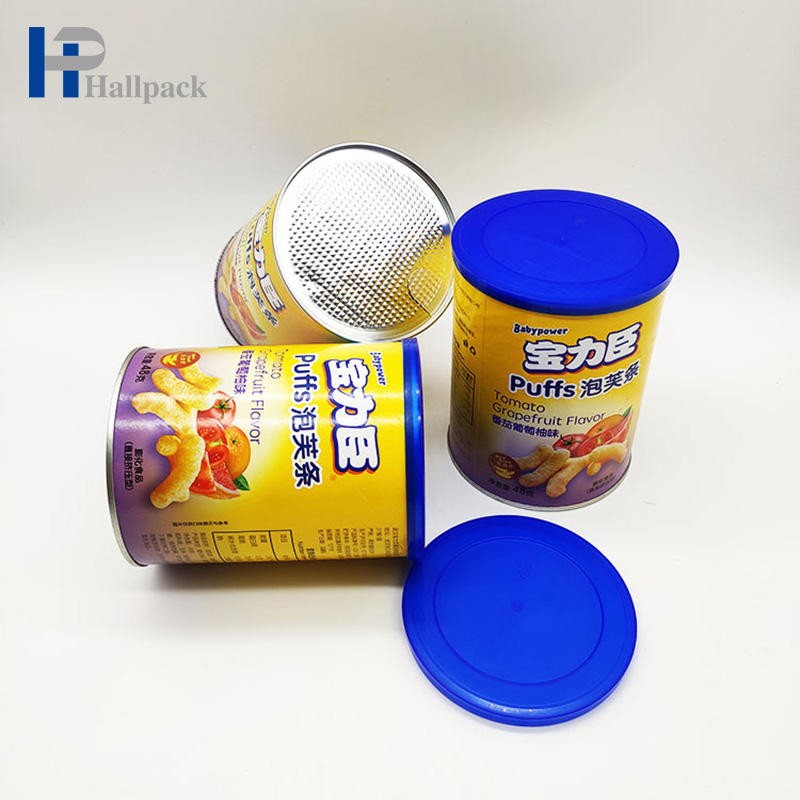 Folha do tubo do cartão do Livro Branco dos tubos do papel de envolvimento alinhada com tampas da lata