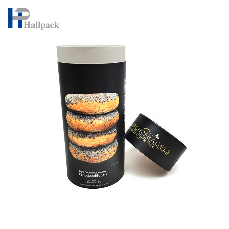 Venda quente logotipo de tamanho personalizável embalagem solta papel kraft tubo de papel preto