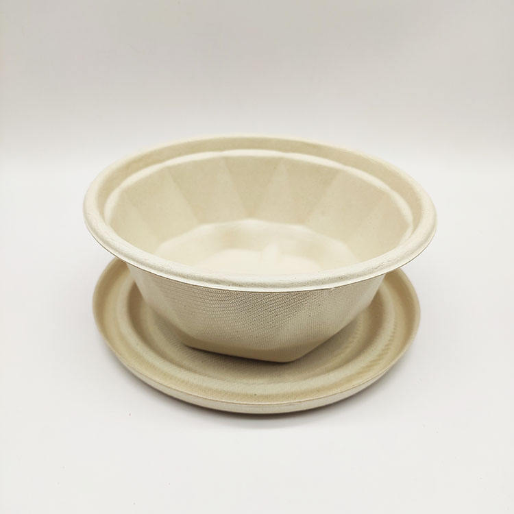 Fornecimento de fábrica em concha de cana-de-açúcar Recipientes de alimentos descartáveis ​​seguros para celulose
