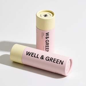 Material reciclável Tubos de papel impressos personalizados desodorantes embalagem de tubo de papel de batom labial