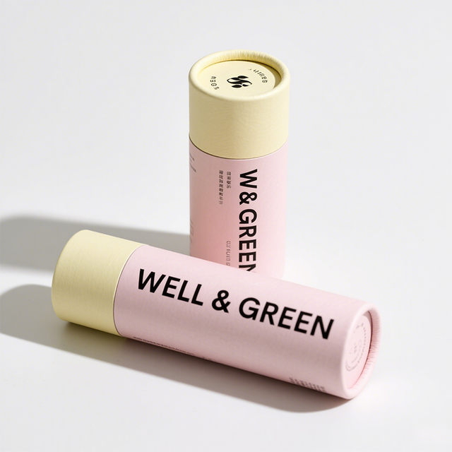 Material reciclável Tubos de papel impressos personalizados desodorantes embalagem de tubo de papel de batom labial