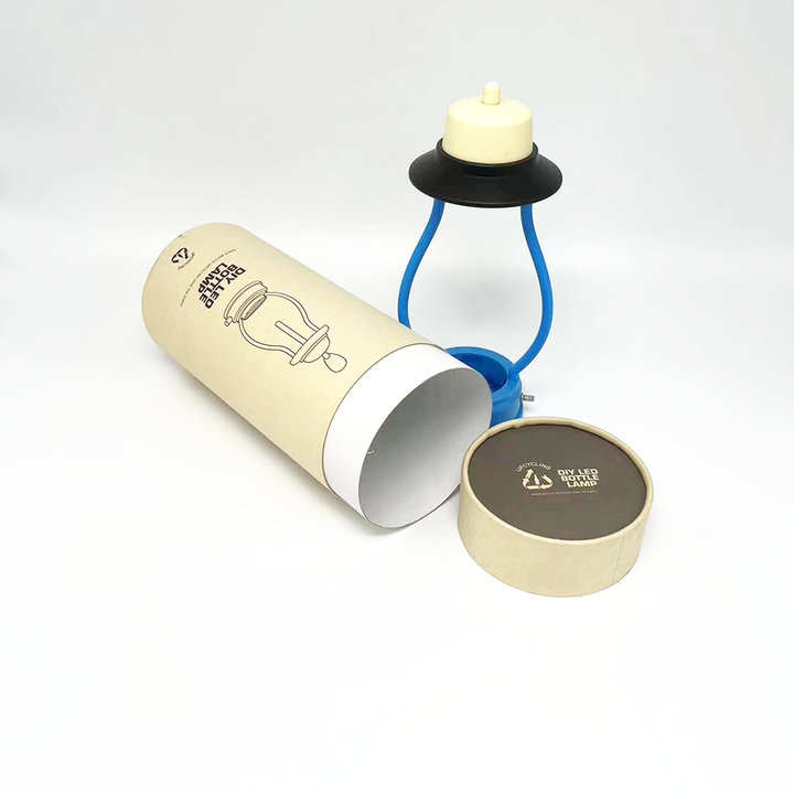 Caixa de cilindro de papelão eletrônico ecológico personalizado, embalagem de tubo de papel para câmera, relógio inteligente, fone de ouvido, luz led