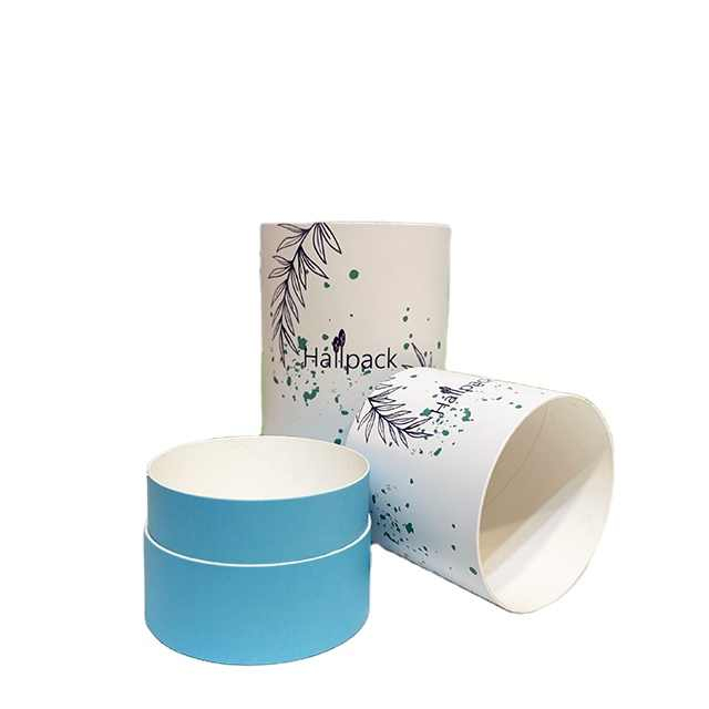 Embalagem de papel Kraft de borda plana ecológica Hallpack para embalagem de tubo de papelão artesanal de quebra-cabeça da moda de velas