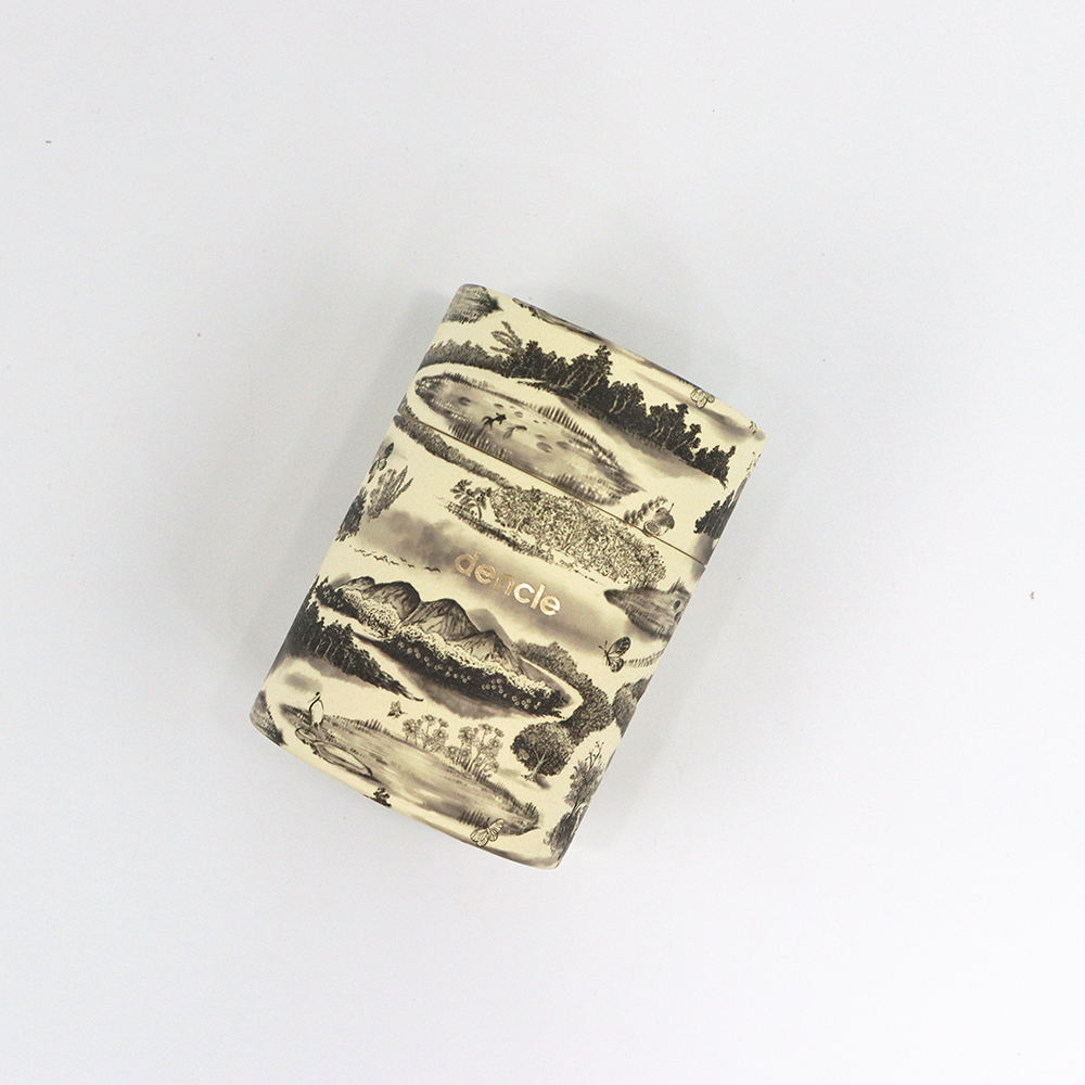 Cilindro de papel ecológico personalizado, caixa de tubo de papel para embalagem de chá/ervas/café/lanches/embalagens de alimentos