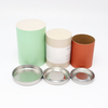 Caixa feita sob encomenda amigável do cilindro do cartão do produto comestível de Eco com o tubo de papel do metal que empacota para o chá Nuts do café
