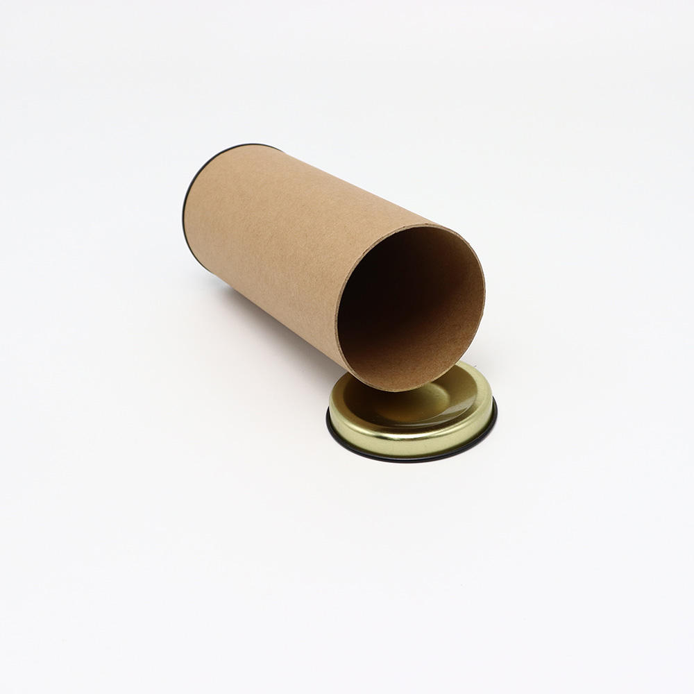Embalagem de chá reciclável para chocolate em pó, grãos de café, chá, comida, papelão, tubo de papel, caixa de papel de luxo personalizada