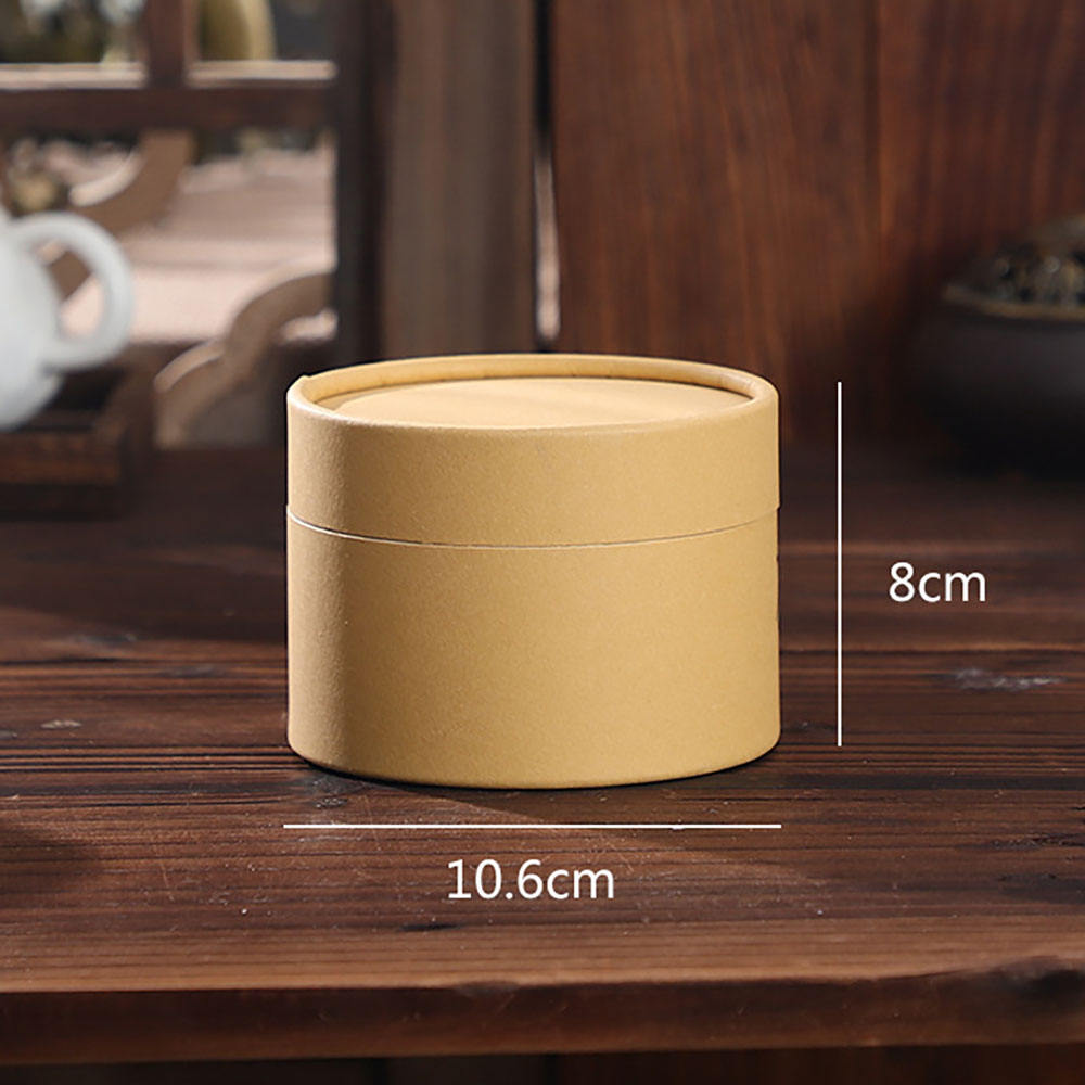 Embalagem de cilindro redondo de tubo de papel Kraft personalizado biodegradável de qualidade alimentar para pó de proteína de chá e grãos de café