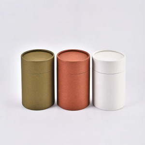 Caixa redonda impressa personalizada do cilindro do papel de embalagem para porcas que empacotam o chá do café feito do papel do ofício