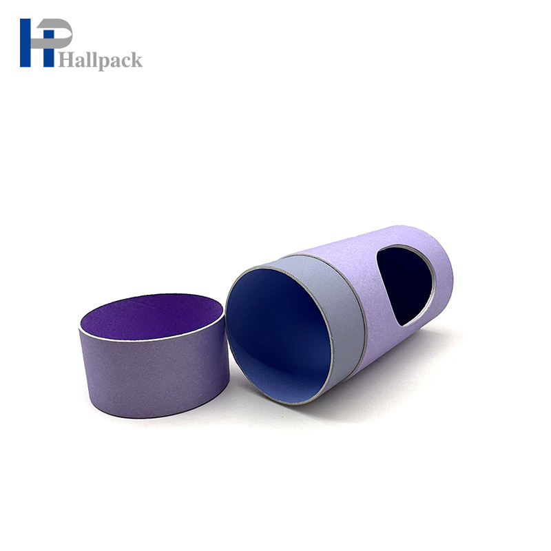 Eco personalizado artesanato tubos de papel recipiente redondo papelão cachecol roupa interior cilindro tubo de papel embalagem com janela