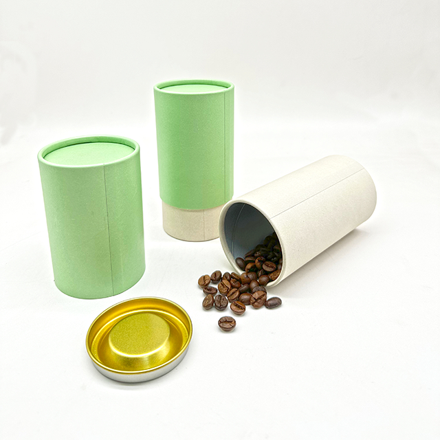 Embalagem de tubo de chá de papel Kraft de qualidade alimentar personalizada Hallpack Produtos alimentícios saudáveis ​​​​embalagem estilo lata para grãos de café