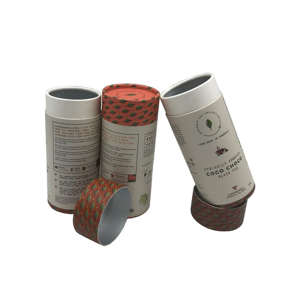 Caixa de alta qualidade Embalagem biodegradável Stick Container Tubo de papel Food OEM Round Paperboard Guangdong da China personalizado