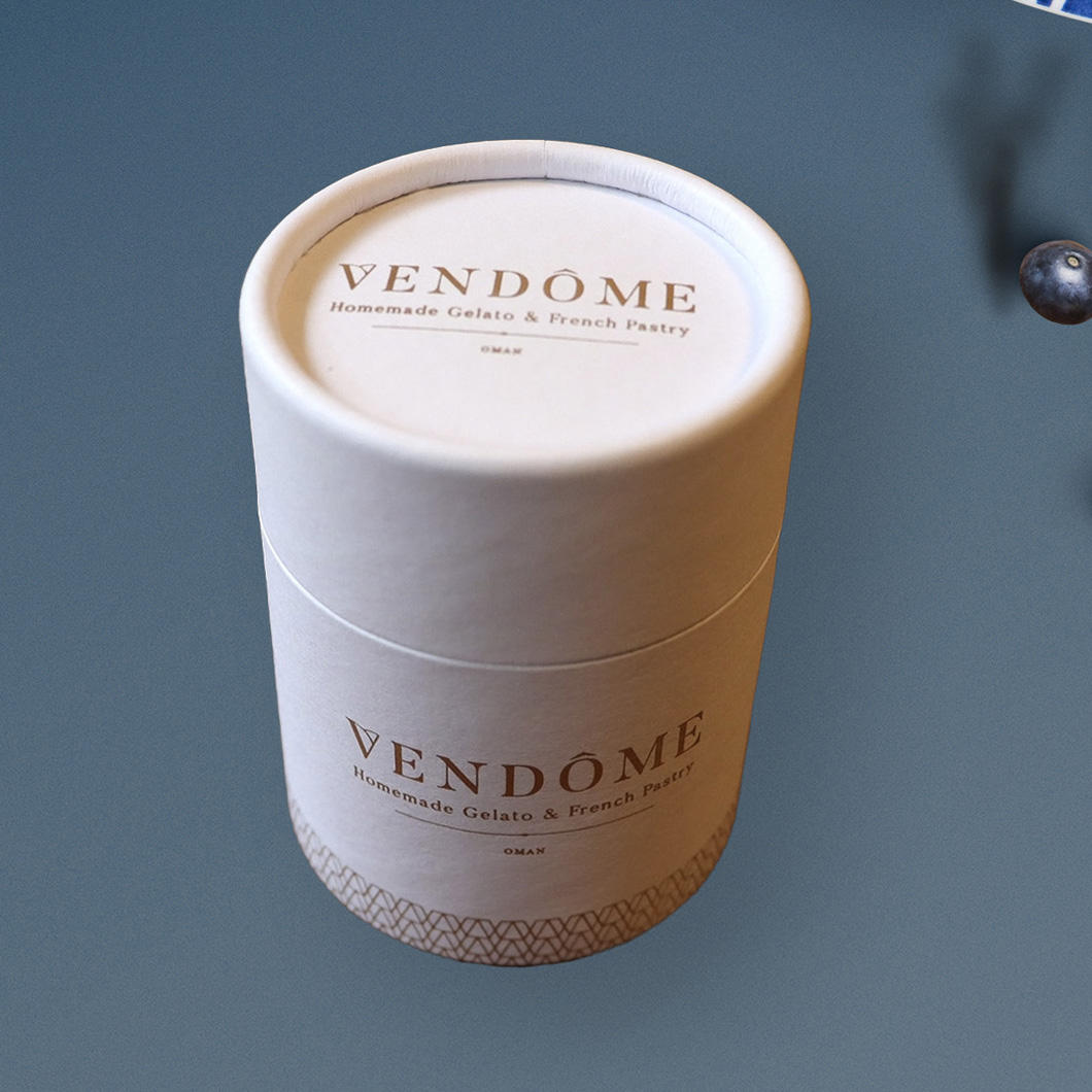 Tubo de papel de folha de cilindro de papelão Kraft biodegradável personalizado OEM para impressão de estampagem de desaparecimento de embalagens de alimentos