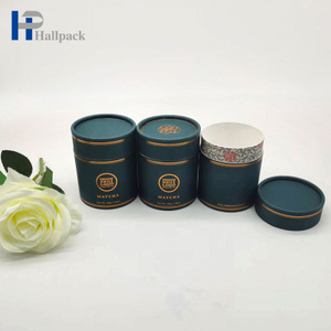 Branco feito sob encomenda tamanho 50g cilíndrico eco-amigável café chá/chá solto/chá papel kraft embalagem tubo redondo caixa de pacote grande