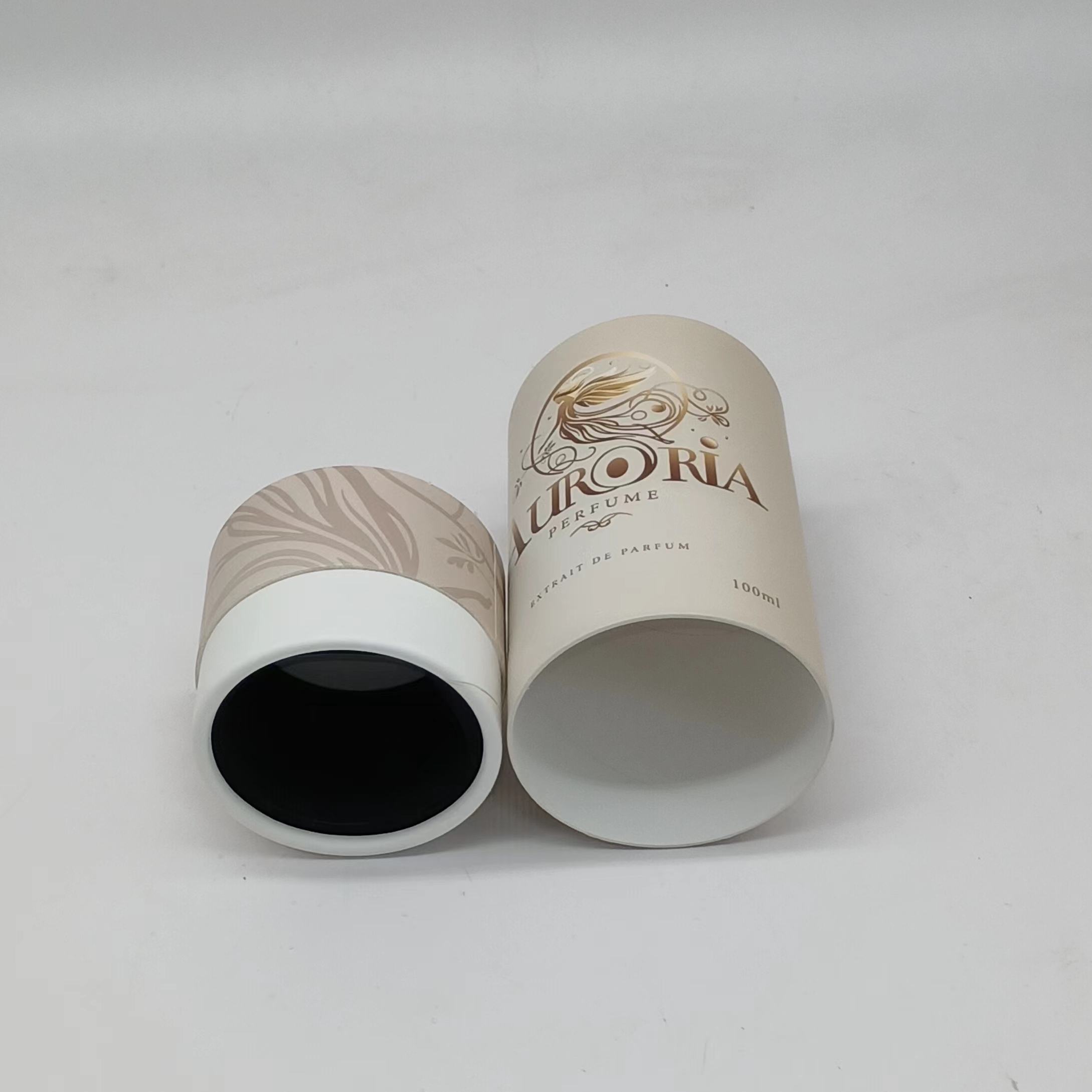 Perfume biodegradável do projeto do pacote do tubo do papel do cilindro do cartão de Kraft para o presente