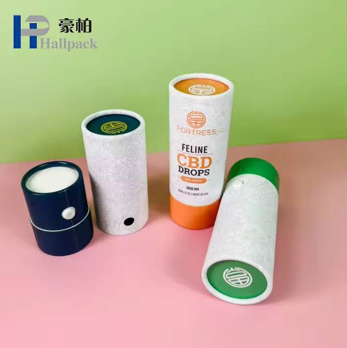 Luxo personalizado colorido papel kraft caixa redonda embalagem de papel caixa de vela tubo de papelão tubo de embalagem com bloqueio de segurança das crianças