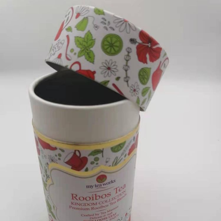 Papel Kraft biodegradável personalizável e tubos de café e chá feitos de papelão reciclado para embalagens artesanais