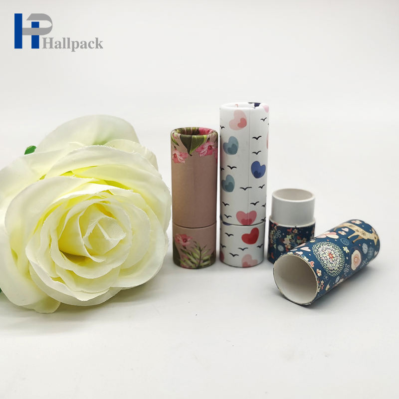 Atacado 0,3 onças Kraft Eco Food Grade Tubo de papelão redondo de papel artesanal embalagem de bálsamo labial para artesanato e projetos