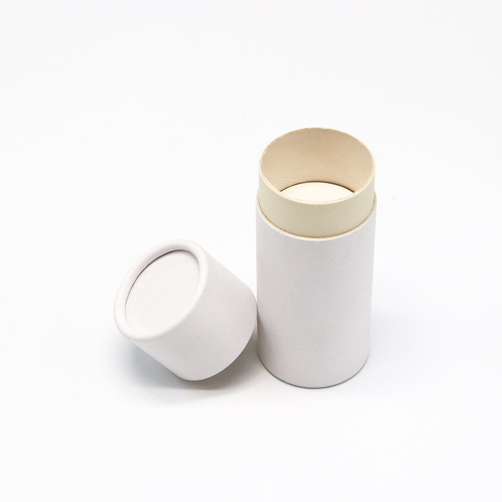 Atacado push up tubo de papel desodorante recipiente eco caixa de embalagem biodegradável papelão bálsamo labial tubo de papel kraft