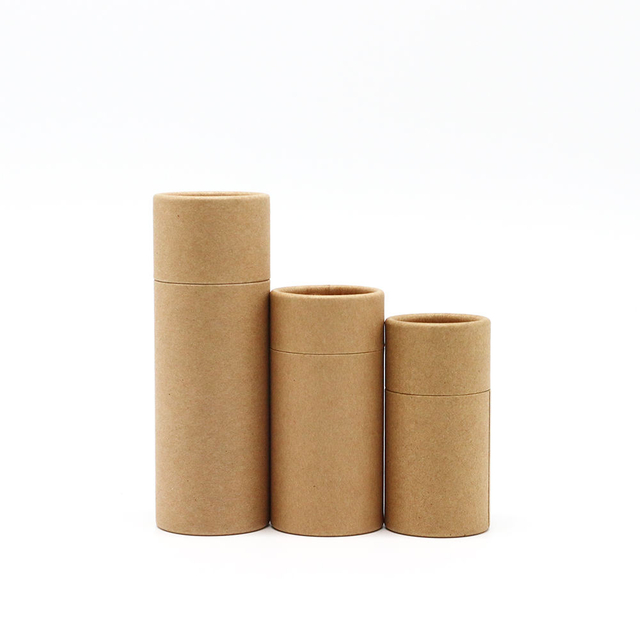 Atacado push up tubo de papel desodorante recipiente eco caixa de embalagem biodegradável papelão bálsamo labial tubo de papel kraft