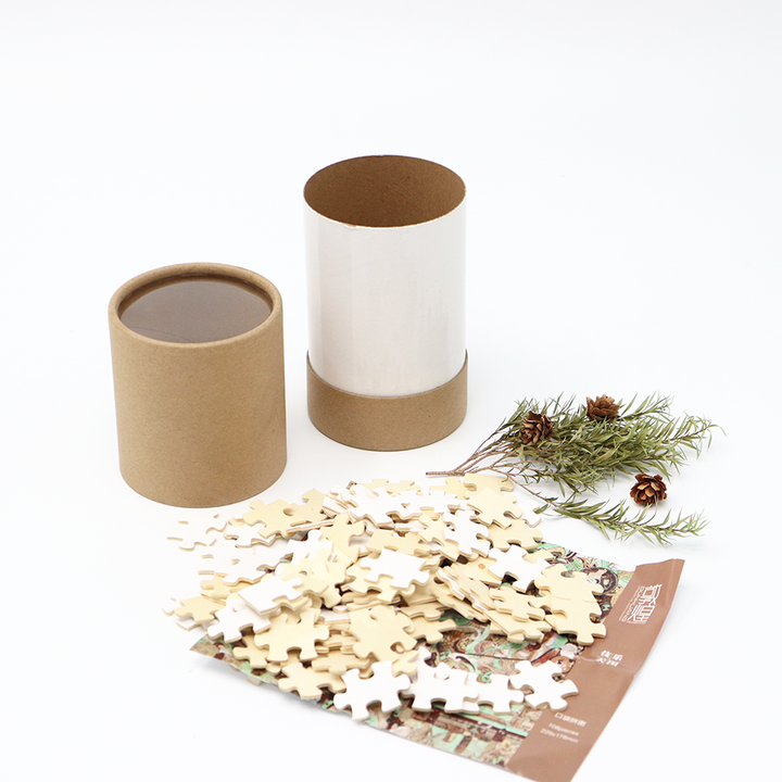 Embalagem personalizada para presente e artesanato, caixa de cilindro de papelão, tubo de papel, embalagem para crianças, quebra-cabeça de brinquedo