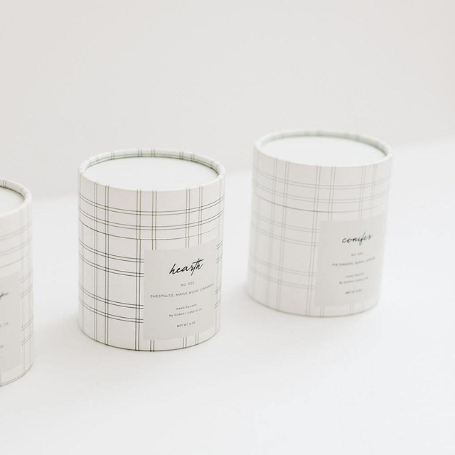 Embalagem e caixa de tubo de papel de vela redonda de cilindro de logotipo impresso personalizado por atacado