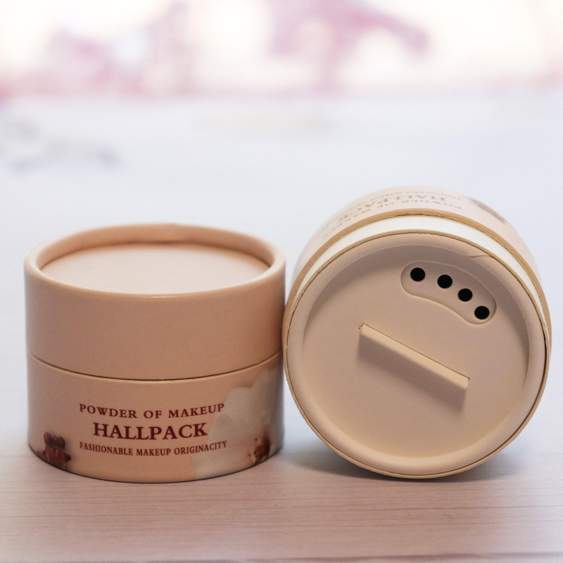 Personalize tubos de papel de qualidade alimentar com peneira Eco-Safe para cilindro de embalagem de pó corporal