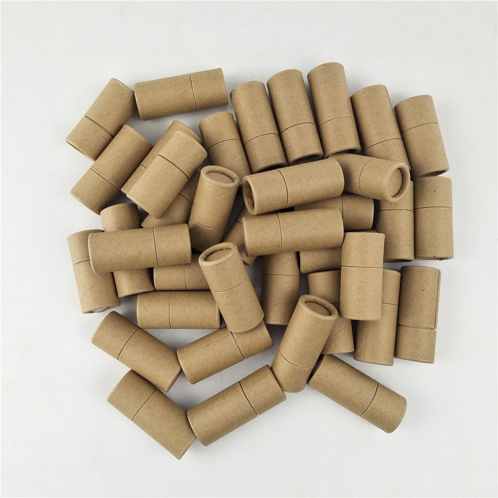 O tubo de papel biodegradável reciclado empurra para cima o tubo do bálsamo labial do cartão 0.3oz empurra para cima a banheira do bálsamo labial