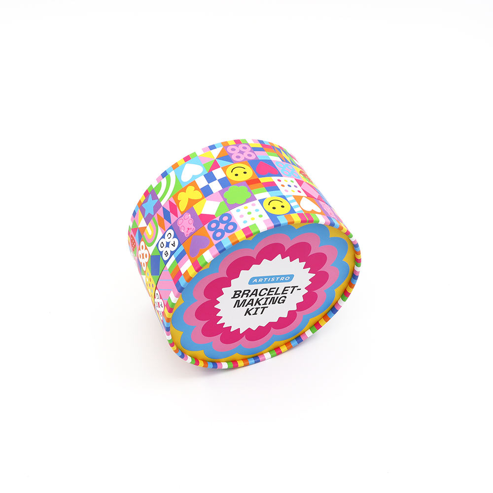 Design de luxo impressão mooncake bolinhos bolo de aniversário cilindro recipiente redondo embalagem de papel presente embalagem de papel