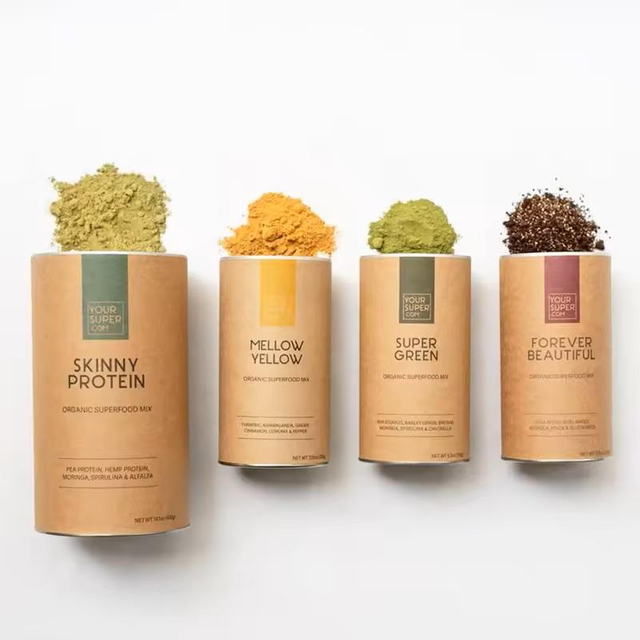 Tubo redondo amigável biodegradável do cilindro de papel da aveia do feijão de café do chá do recipiente do pó de Eco para o empacotamento de alimento