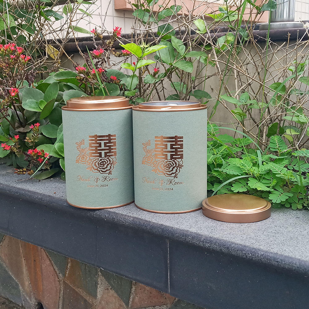 Cilindro redondo impresso personalizado, recipientes de armazenamento de papelão, tampa de metal para café, chá, embalagens de alimentos, cilindro redondo de papel