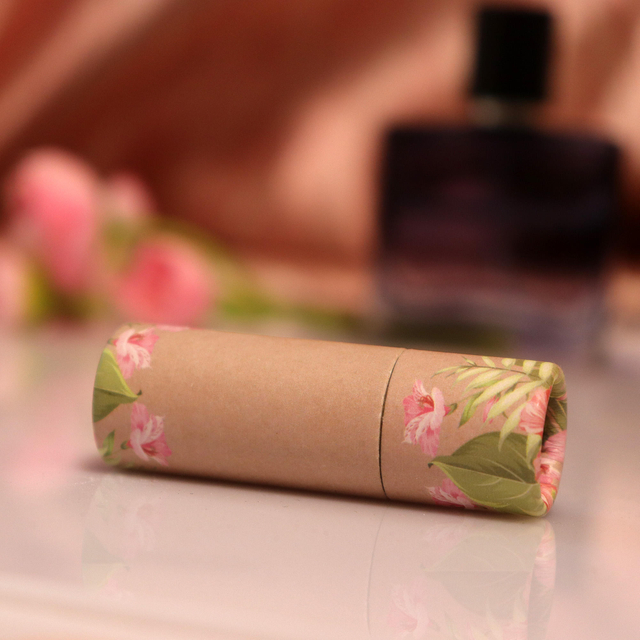 Tubo de papel desodorante Kraft reciclado de grau superior para barra de loção personalizar tubo de papel de batom personalizar tubo de bálsamo labial de papel