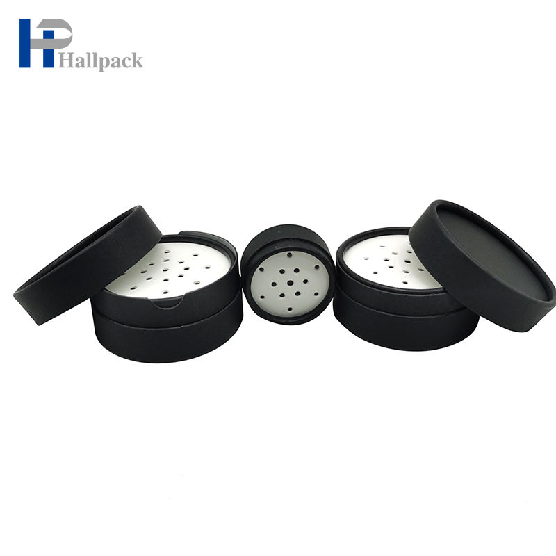 Tubo de papel de design novo personalizado com embalagem de caixa de pó compacto da peneira
