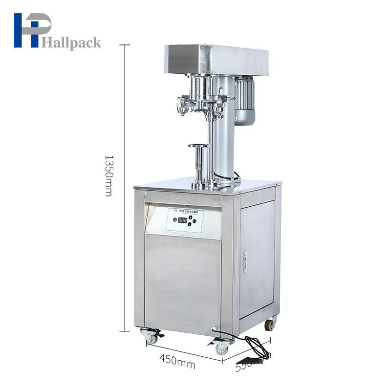 Máquina seladora vertical de aço inoxidável para latas automáticas na China