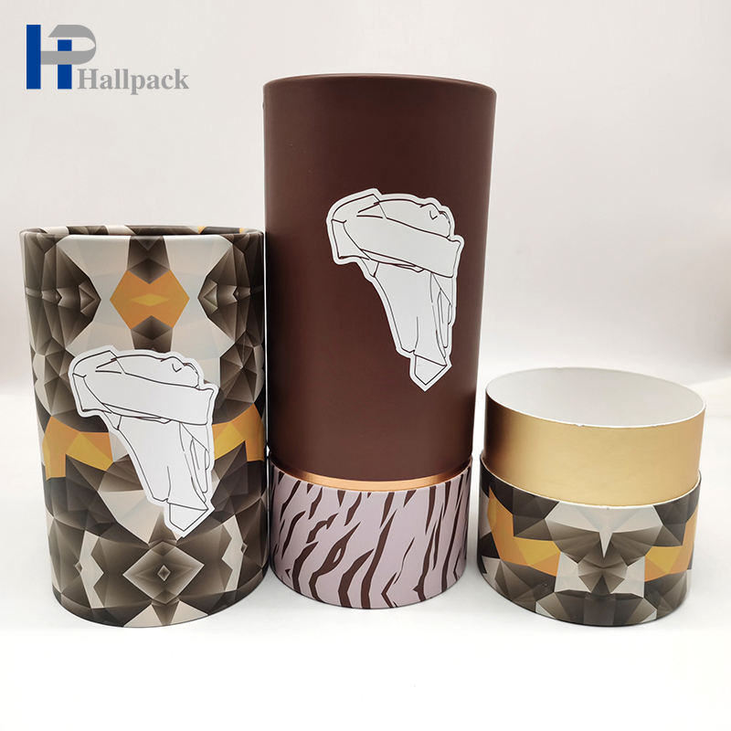 Cilindro biodegradável da roupa que empacota o tubo redondo de papel feito sob encomenda do ofício