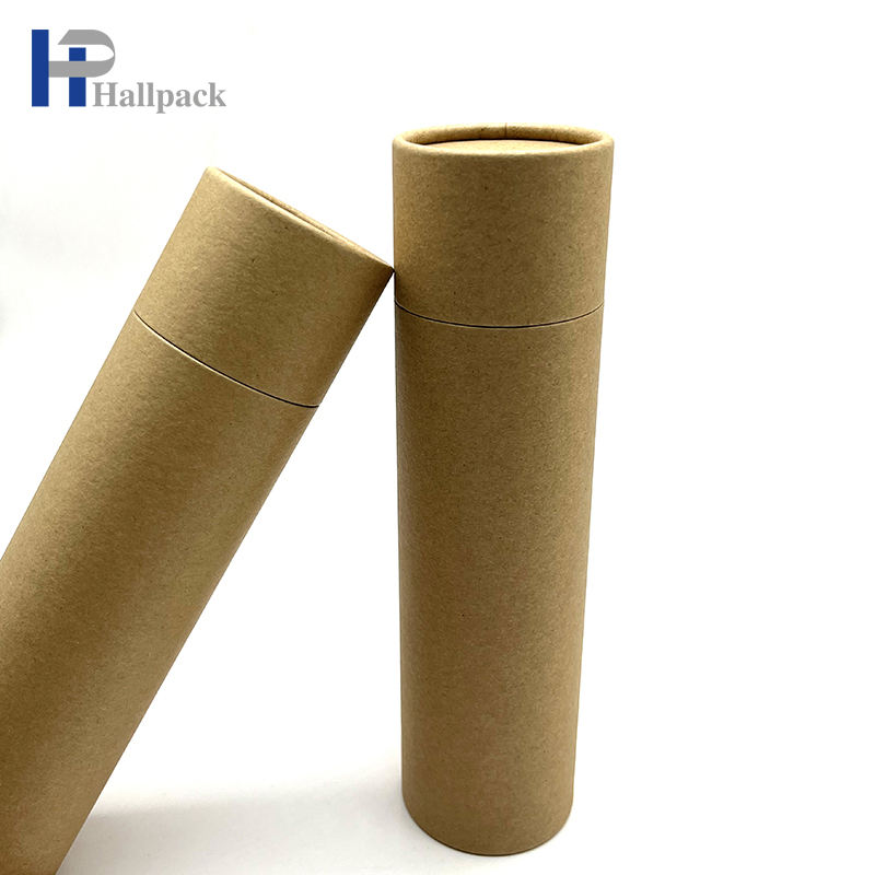 Tubo de papel redondo Kraft marrom, tubo de papel de enchimento de bálsamo de papel artístico