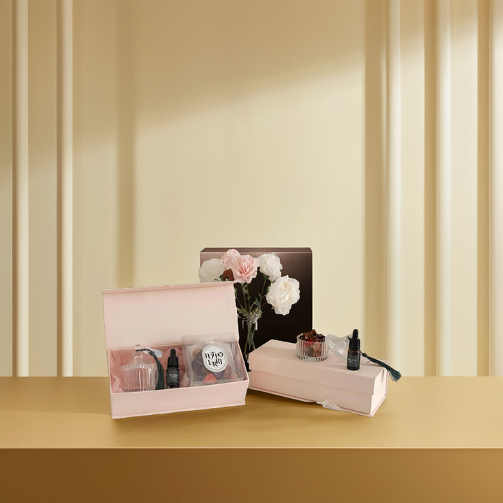 Venda quente de luxo design personalizado caixa de papel de embalagem quadrada
