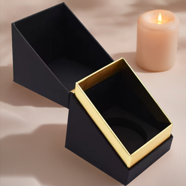 Caixa de papel pequena luxuosa do favor do brilho da caixa de papel dos doces do casamento com laminação fosca da folha de ouro