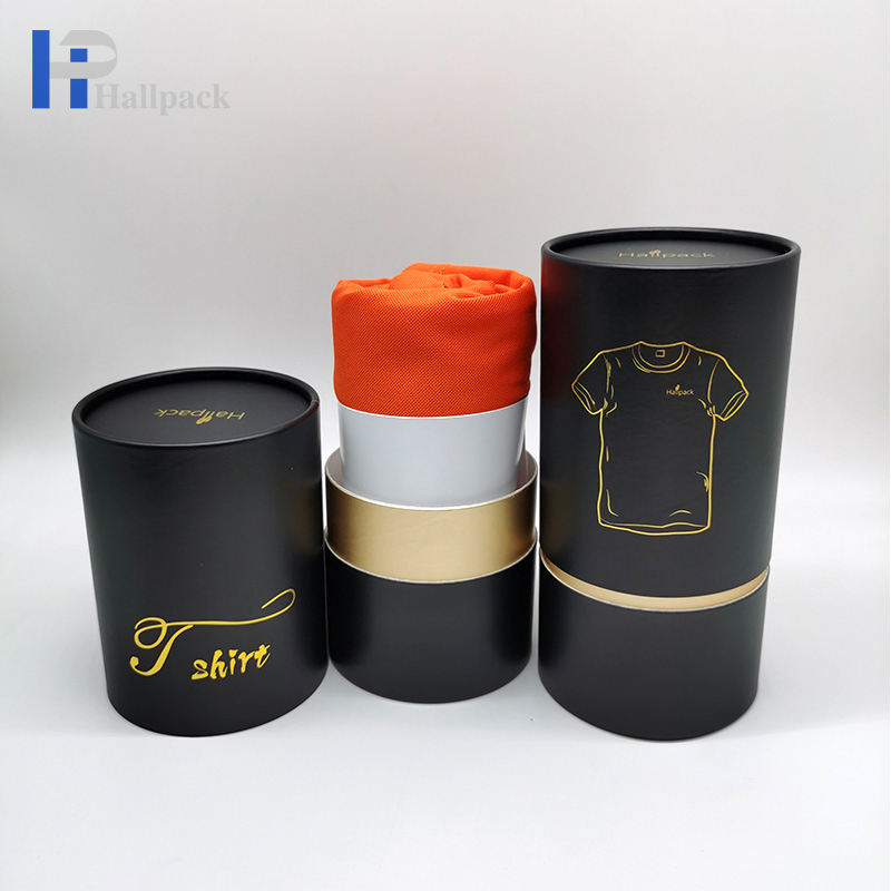 T-shirt biodegradável do tubo de papel do produto comestível que empacota o tubo de papel redondo